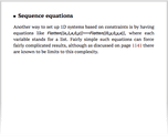 Sequence equations