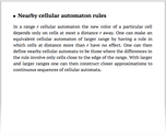 Nearby cellular automaton rules