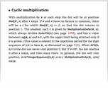 Cyclic multiplication