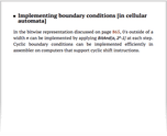 Implementing boundary conditions [in cellular automata]