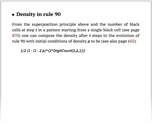 Density in rule 90