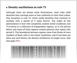 Density oscillations in rule 73