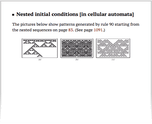 Nested initial conditions [in cellular automata]