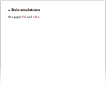 Rule emulations
