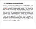 2D generalizations [of entropies]