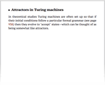 Attractors in Turing machines