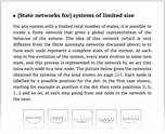 [State networks for] systems of limited size