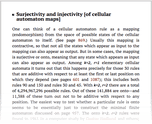 Surjectivity and injectivity [of cellular automaton maps]