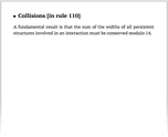 Collisions [in rule 110]