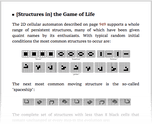 [Structures in] the Game of Life