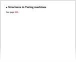 Structures in Turing machines