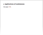 Applications of randomness