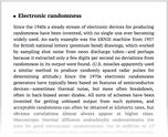 Electronic randomness