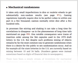 Mechanical randomness