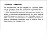 Quantum randomness