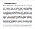 Randomness in biology
