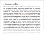 Stochastic models