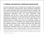 Cellular automata [as randomness generators]