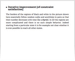 Iterative improvement [of constraint satisfaction]