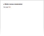 Rules versus constraints