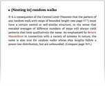 [Nesting in] random walks