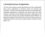 [Overall] structure of algorithms