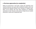 Previous approaches [to complexity]