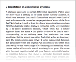 Repetition in continuous systems