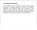 Amorphous materials