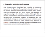 Analogies with thermodynamics