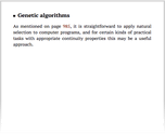 Genetic algorithms