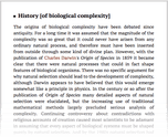 History [of biological complexity]