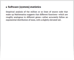 Software [system] statistics