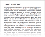 History of embryology