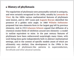 History of phyllotaxis