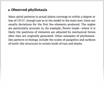 Observed phyllotaxis