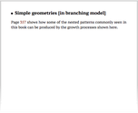 Simple geometries [in branching model]