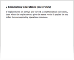 Commuting operations [on strings]