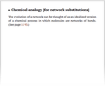 Chemical analogy [for network substitutions]