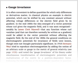 Gauge invariance