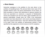 Knot theory