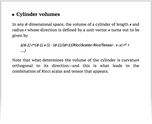 Cylinder volumes