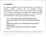 Geodesics