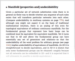 Manifold [properties and] undecidability