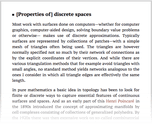 [Properties of] discrete spaces