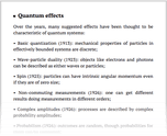 Quantum effects