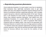 Reproducing quantum phenomena