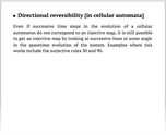 Directional reversibility [in cellular automata]
