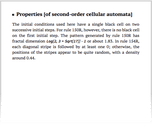 Properties [of second-order cellular automata]