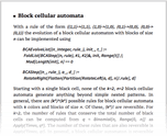 Block cellular automata